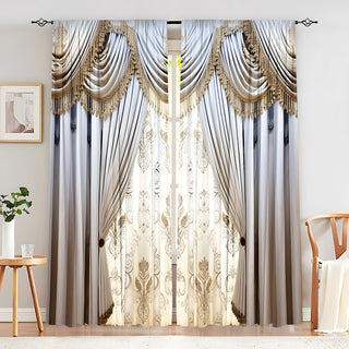 Creative European Flower Character Curtains
