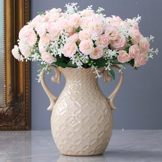 Ceramic Inlay Copper Vase