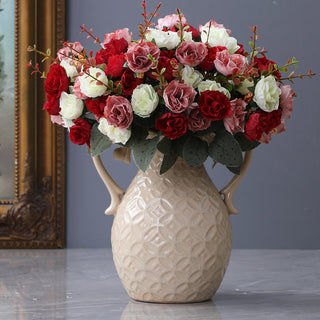 Ceramic Inlay Copper Vase