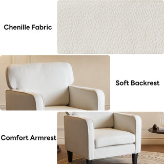 Reading Chair With Armrest And Backrest, Comfy Lounge Chairs For Bedroom, Waiting Room And Reception Room