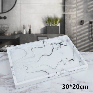 Marble Modern Bathroom Tray Set