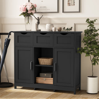 Wooden Storage Cabinet with Drawers