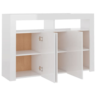 LED Light High Gloss White Sideboard