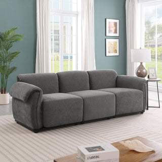 93 Length , Fashionable Modular Sofa, Iron Frame,chenille Sofa,GREY, Suitable For Living Room, Bedroom