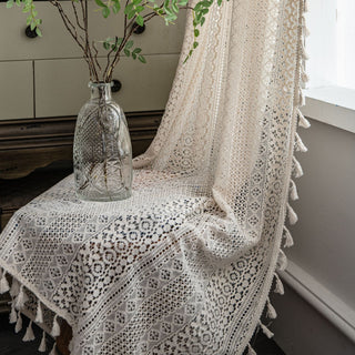 Translucent American Country Crochet Curtain