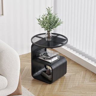 Simple Modern Round Glass Side Table