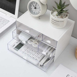 Office desktop transparent storage box