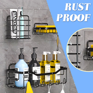 Stainless Steel Bathroom Rack Five-piece Suit