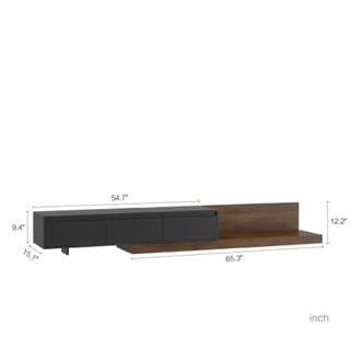 Modern TV Stand With LED Lights , Entertainment Center Wooden TV Stand, TV Stand Desk Media Cabinet With Storage For Living Room Bedroom