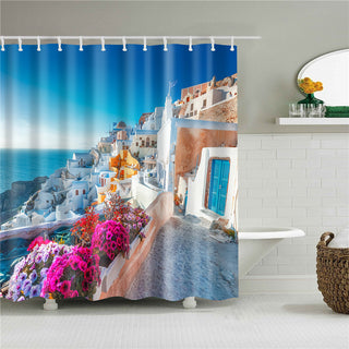Garden Flowers Scenery Shower Curtains