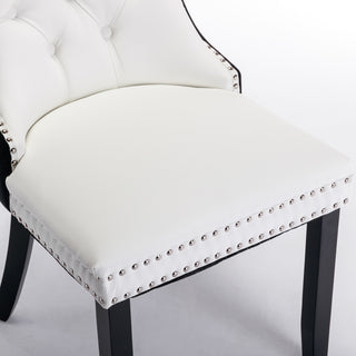 Modern Tufted Solid Wood PU  Velvet Chair