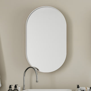 Oval Bathroom Mirror Cabinet, 20x34