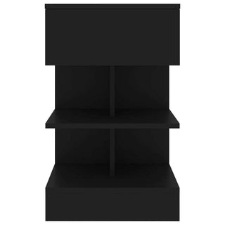 vidaXL 2-Piece Black Bedside Cabinets