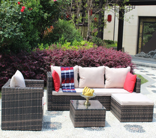 Rattan Patio Furniture Set Wicker Sofa