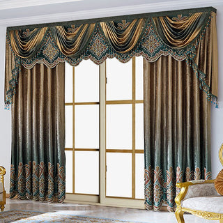 Luxurious Floral European Villa Curtains