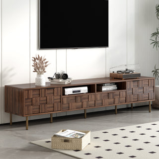 Mid Century TV Stand With 2 Drawers, Media Console Table For TVs Up To 85'', Entertainment Center With Storage For Living Room, Bedroom, Home Theatre