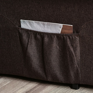 Power Lift Chair with Vibration Massage, Fabric Upholstered Recliner Chair for Elderly with Remote Control, Side Pockets, Brown