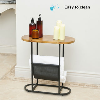 Acacia Oval Small Side Tables (Set of 2)