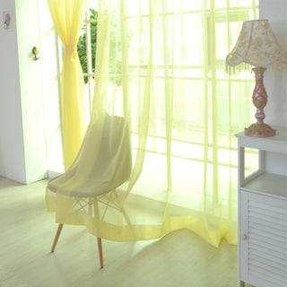 Transparent Solid Color Glass Mesh Curtains