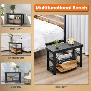 3-Tier Bamboo Shoe Bench Organizer