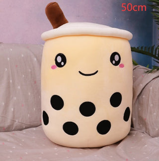 Plush Strawberry Milk Tea Cushion