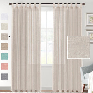 Linen Yarn Transparent Window Curtain