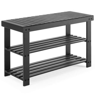 3-Tier Bamboo Shoe Bench Organizer