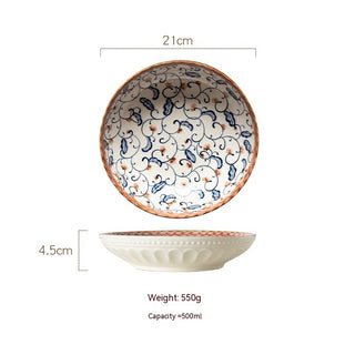 Ceramic Color Disc Dish Deep Plates