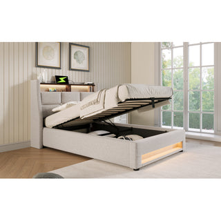 A Metal Bed Frame Made Of Linen Material