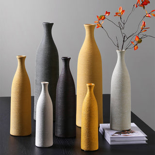 Creative Ceramic Vases with Dried Flowers