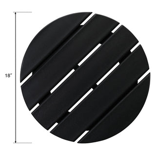 Single Layer Round Side Table (Black)
