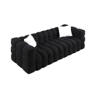84.3 Length ,35.83 Deepth ,human Body Structure For USA People, Marshmallow Sofa,boucle Sofa ,White Color,3 Seater