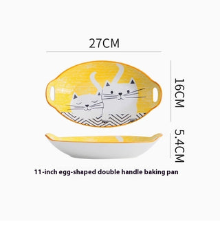 Cartoon And Plates Creative Rice Soup Bowls