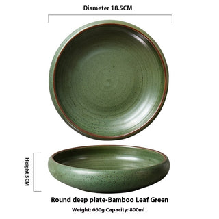 Round Hand-painted Household Dinner Plate