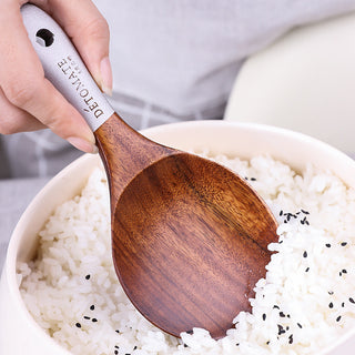 Simple Teak Lacquer Soup Spoon