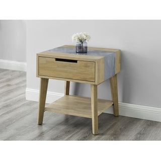 Stone Inlay Side Table