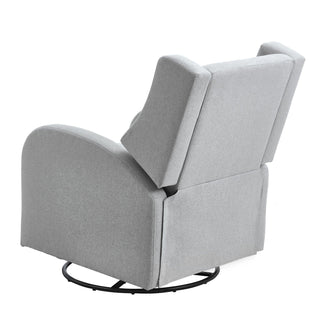 Electronic Power Recliner And Swivel Glider, 250 Lbs Weight Capacity Swivel Glider Recliner Chair With USB Port, Polyester Surface Swivel Rocker Recliner  For Living Room, Bedroom, Light Gray