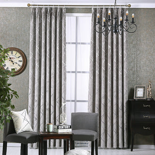 Modern Chenille Blackout Living Curtains