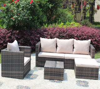 Rattan Patio Furniture Set Wicker Sofa