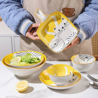 Cartoon And Plates Creative Rice Soup Bowls