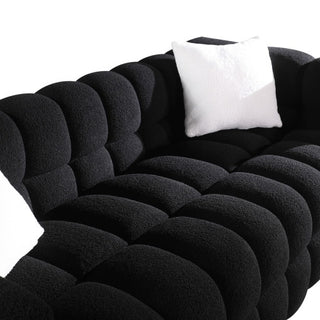 84.3 Length ,35.83 Deepth ,human Body Structure For USA People, Marshmallow Sofa,boucle Sofa ,White Color,3 Seater