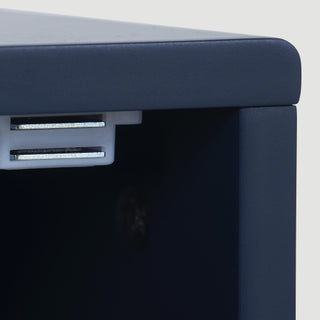 Navy Blue Solid Wood Bedside Tables