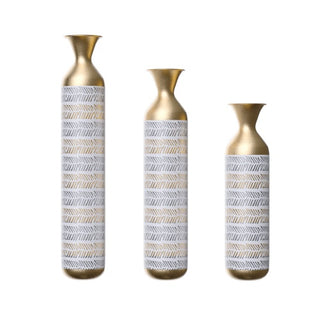 Oversized Metal Glazed Floor Vase