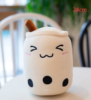 Plush Strawberry Milk Tea Cushion