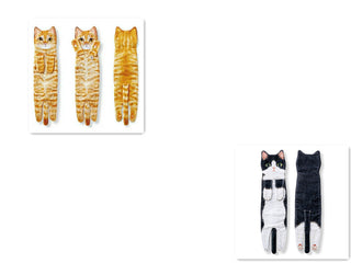 Long Cat Shaped Hand Towels