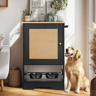 Elevated Pet Feeding Station with Storage