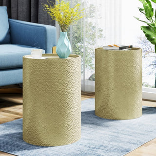 Golden Hour Metal Side Table