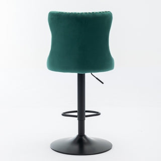 Sasha Velvet Swivel Barstools (Set Of 2)