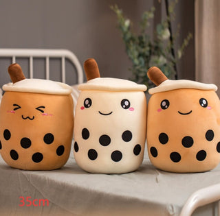 Plush Strawberry Milk Tea Cushion