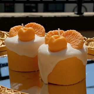 Orange Cute Fruit Cream Candles